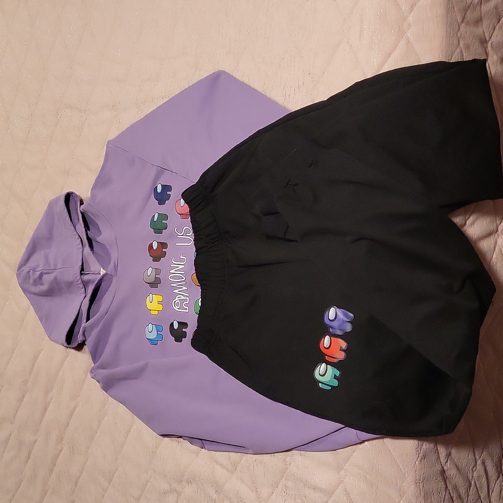 THOMBASE, AMONG US Girls hoddie with pants.
